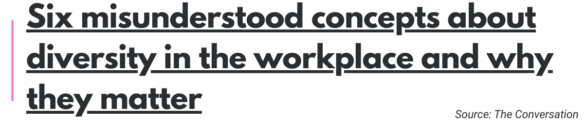 Six misunderstood concepts about diversity in the workplace and why they matter