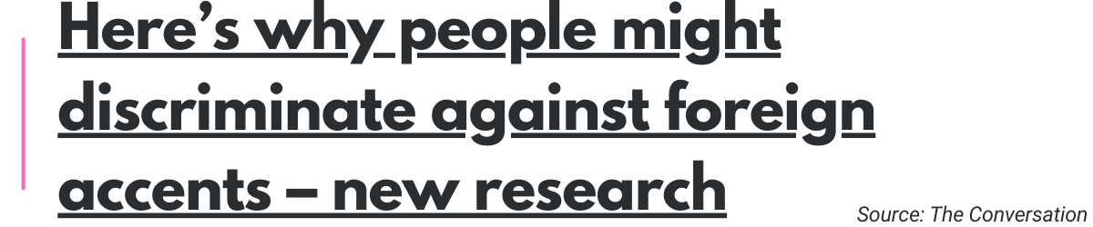 Here’s why people might discriminate against foreign accents – new research