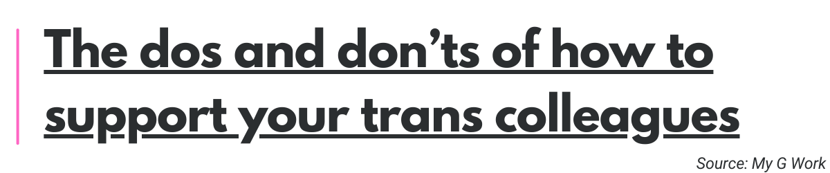 The Dos and Don’ts of How to Support Your Trans Colleagues